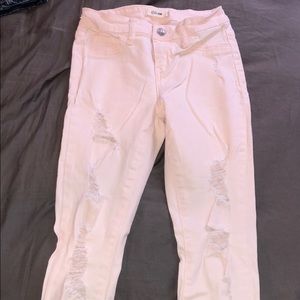 Pink skinny jeans